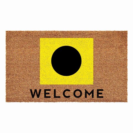 Calloway Mills Personalized Door Mat, Black, Yellow, Natural, 24 in W x 36 in L 108122436I